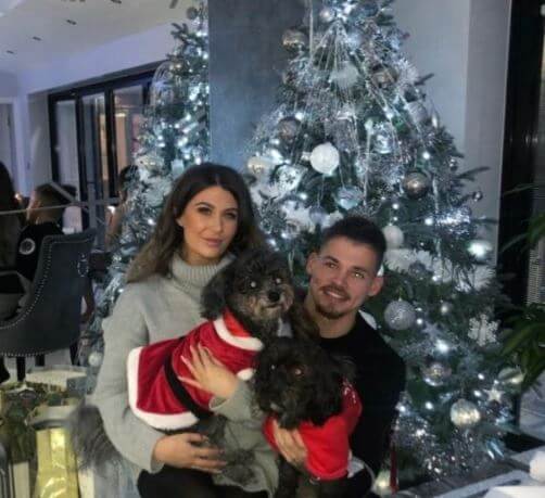 Kalvin Phillips with his girlfriend Ashleigh Behan celebrating Christmas.